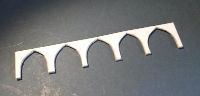 J'ai renforcé les arches de l'arcade avec du carton Finn 1,5 mm...